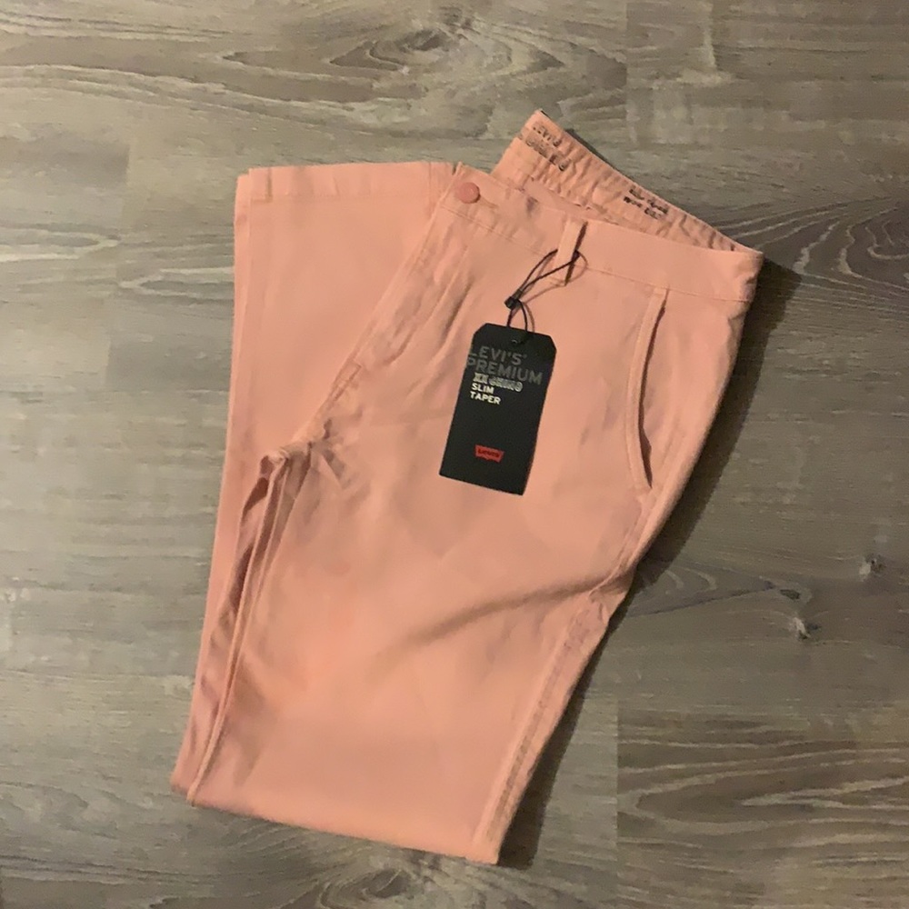 Trendy Acid-Tie Dye Wash LEVI Pink Men’s Chinos